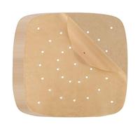 LUTER 120Pcs 9 Inch Air Fryer Liner Parchment Paper, Unbleached Perforated Parchment Paper Square Steamer Paper for Air Fryer, Steaming Basket