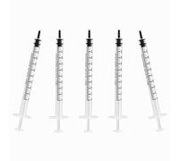LUTER 12Pcs 1ml Plastic Syringes, No Needle Syringe with Measurement for Scientific Labs Experiment, Dispensing, Measuring Liquids, Watering, Feeding Pets, Oil or Glue Applicator(White)