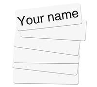 LUTER 150pcs No-Iron Clothing Labels, Writable Self-Adhesive Name Tags Waterproof Personalized Fabric Name Labels for Kids School Nursing Home Daycare Camp (White)