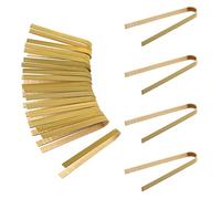 LUTER 20 Pieces 12 cm Bamboo Tongs Disposable Kitchen Utensils Bread Tongs Bread Tongs Natural Bread Tongs for Bread Tea Supplies Kitchen