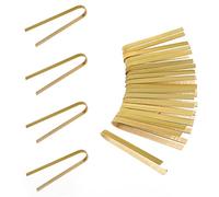 LUTER 20 Pieces 16 cm Bamboo Tongs Disposable Kitchen Utensils Bread Tongs Bread Tongs Natural for Kitchen Bread Tea Supplies