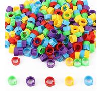 LUTER 200pcs Poultry Anklets, 0.3 Inch Bird Rings Leg Bands Plastic Bird Leg Bands Chicken Charm Poultry Leg Bands, Easy to Identify for Chicks Pigeon Small Poultry (5 Colors)