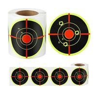 LUTER 200pcs Shooting Targets Stickers, 3In Shooting Targets Paper Self Adhesive Shooting Target Stickers Splatter Targets Stickers Round Reactive Targets for Shooting Range