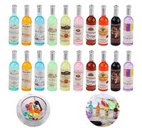 LUTER 20pcs Miniature Bottles, Cute Dollhouse Wine Bottles Make Mini Food Mini House Drink Accessories for 1:12 Scale Dollhouse Decors (10 Colors) (TMA29151)