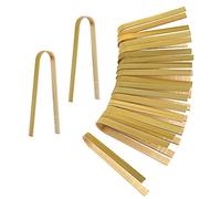 Luter 20pcs Wooden Mini Bamboo Toast Tongs for Cooking
