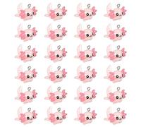 LUTER 24pcs Mini Axolotl Resin Charm, Miniature Axolotl Ornaments Tiny Animal Figurines for Jewelry Making DIY Earrings Necklace Bracelet (Pink)