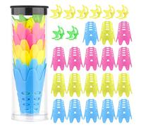 LUTER 26pcs Golf Tees Plastic, Outdoor Indoor Golf Training Tees Tools Plastic Golf Simulator Tees Golf Practice Mat Tees for Lawn Home Outside Golf-Lover Athletes (18 Tall & 8 Small, Multicolored)