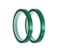 LUTER 2PCS Heat Transfer Tapes, 10mm x 33m(108ft) High Temp Tape Heat Vinyl Press Tape Adhesive Thermal Tape Heat Resistant Tape for Sublimation (Green)