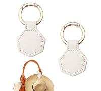 LUTER 2pcs Magnetic Hat Clips for Travel, Magnetic Hat Clip for Travel on Bag Leather Hat Holder Clip Women Magnetic Hat Clip for Handbag Luggage Backpack Tote Bag (White)