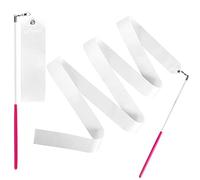 LUTER 2pcs Ribbons for Gymnastics, 78.7 Inch White Dance Ribbons Dancer Wand Dancing Ribbon Streamers for Kids Girls Artistic Dancing Training Birthday Party Favors