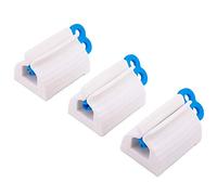 LUTER 3 Pcs Rolling Tube Toothpaste Squeezer Dispenser Bathroom Toothpaste Creams Ointment and Pastes Holder Multi Purpose (Blue)