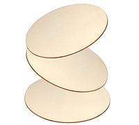 LUTER 30 cm 3 Pieces Unfinished Round Wooden Disc for DIY Circle Sign