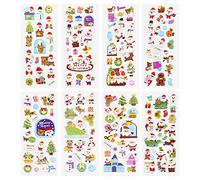 LUTER 3D Puffy Stickers Variety Pack for Christmas Theme Including Christmas Tree, Santa, Reindeer, Snowman, Snowflakes 3D Stickers for Kids&Toddlers, Kindergarten Supplies