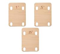 LUTER 3pcs Guitar Neck Shims, Solid Maple Wood Guitar Neck Shim Protection 0.25, 0.5 and 1 Degree Portable Guitar Neck Plate Tool for Bass Guitar Repair