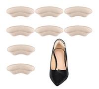 LUTER 4 Pairs Heel Grips, Heel Pads Soft Shoes Inserts Too Big Heel Cushion Pads Self Adhesive Shoe Fillers Heel Protectors Loose Shoe Heel Inserts for Most Shoes (Apricot), 4.0 count