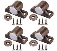 LUTER 4 Pieces Magnetic Door Catches Cabinet Door Magnets with Stainless Steel Screws for Kitchen Cabinet Closer Sliding Door Closure Cupboard Closet (Bronze)