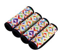 LUTER 4pcs Luggage Handle Grips Wraps, Soft Neoprene Luggage Handle Wrap Detachable Luggage Handle Grip Covers/Tags/Gripper/Identifiers/Makers wrap for Suitcases Travel Bags (Geometric Pattern