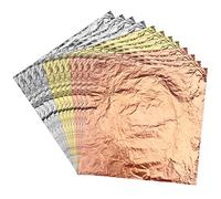 LUTER 5.5x5.5 Inch 150 Sheets Imitation Gold Silver Copper Leaf for DIY Gilding Crafting Arts Project Decoration