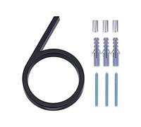 LUTER 5 inch Numery Adresu Domu Srebrne Numery Uliczne PAmerywaj¬ce Numery Domów Numery Skrzynek Pocztowych Numery Drzwi Dla Numeru Domu (6, Black)