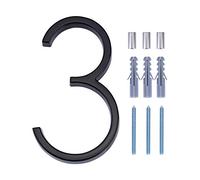 LUTER 5" Numery Adresu Domu Srebrne Numery Uliczne Pływające Numery Domów Numery Skrzynek Pocztowych Numery Drzwi Dla Numeru Domu (3, Black)