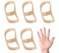 LUTER 5pcs Oval Finger Splints, Splint Support Trigger Stabilizer Brace Joint Protectors for Thumb Middle Pinky or Ring Finger (6,7,8,9,10 Sizes)