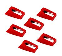 LUTER 6 Pieces Diamond Stylus Needles for Turntable, Record Player Stylus Replacement Accessories (Red)