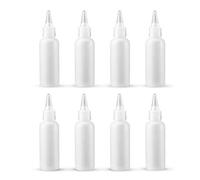LUTER 8 Pieces 2oz Clear Plastic Small Squeeze Bottles Mini Empty Bottle for Paint, DIY, Art, Liquids, Lotion, Craft, Glue, Airline Travel