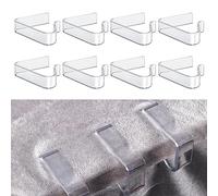 LUTER 8pcs Plastic Tablecloth Clips, Transparent Picnic Tablecloth Clips Table Cloth Holder Table Cover Clips for 1.4-2.2 inch Thickness Table Christmas Home Wedding Party Indoor Outdoor Camping