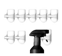 LUTER 8pcs Spray Bottle Hooks for Cabinet, Adhesive Spray Bottle Hanger Hooks Wall Mount Spray Can Holder for Storage Rack Cabinet Kitchen Extra Storage Space Organizer Hanger