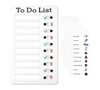LUTER Checklist Task Board, Detachable Sliding Routine Chores Chart with Glue Sheet and 10pcs Blank Paper Cards to do List Checklist Board for Kids and Adults Home School Office Supplies