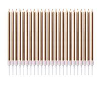 LUTER Metallic Candle Long Candle Champagne Gold Birthday Candles with Holder Cake Candles for Wedding Birthday Party Decoration (24 Pieces)