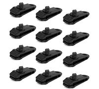 LUTER Pack of 12 Multi-Functional Tarpaulin Locking Clips for Camping Canopy Activities (Black)