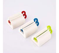 Luter Pack of 3 Toothpaste Dispenser Tube Squeezer Toothpaste Tube Squeezer for Bathroom (Red/Blue/Green)