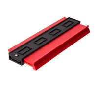 LUTER Plastic Contour Gauge, Profile Gauge Measure Ruler Contour Duplicator for Precise Measurement Tiling Laminate Wood Marking Tool(Red) (10 Inch)