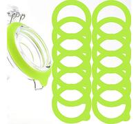 LUTER Silicone Jar Seals Replacement, Airtight Silicone Gaskets (Green)