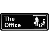 LUTER The Office Sign Acrylic Door Sign Self-Adhesive Easy Installation 3.2 x 9 x 0.2 Inches (Black and White)
