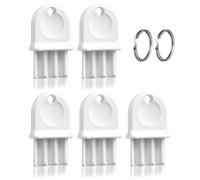 LUTER Toilet Paper Dispenser Key, 5pcs Universal Plastic Waffle Dispenser Key Replacement for Janitors, Maintenance Professionals (White, E39016)
