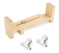 LUTER Wood Jig Bracelet Maker, Telescopic Adjustable Bracelet Maker Making Kit Wood Bracelet Jig U Shape Clear Scale Bracelet Jig with 2 Clamps for DIY Craft Hand Bracelet Knitting Tool