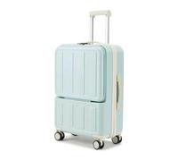 LUTFI Luggage Suitcases with Wheels USB Charging Port Luggage Expandable TSA Combination Lock Carry On Luggage Aluminum Frame Lightweight and Durable(Blue,24inch)