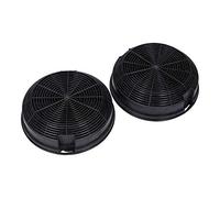 LUTH Premium Profi Parts Cooker Hood Filter (Activated Carbon, 2 x Type 47, Round, 153 mm Diameter, 50 mm Height, Black) for AEG Electrolux 50292969008