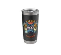 Luther Best Cat Dad Ever Funny Custom Personalized Name Stainless Steel Insulated Tumbler