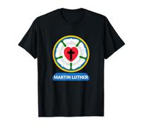 Luther Rose Heart Cross Symbol Coat of Arms Protestant Martin Luther T-Shirt
