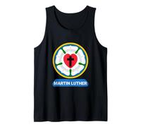 Luther Rose Heart Cross Symbol Coat of Arms Protestant Martin Luther Tank Top