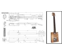 Luthier Supplies 6-string Electric Cigar Box Guitar Plan - Full Scale A0 Print