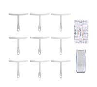Luthier Tools Radius Gauge String Gauge Ruler Set, Guitar Bass Measuring Tool Kit with File, 9pcs Gauges for Guitar and Bass Repairing Maintenance, Made of sturdy Stainless Steel