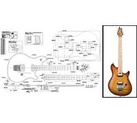 Luthiers Supplies Plan of a Peavey Wolfgang Electric Guitar - Full Scale Print