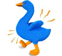 LUTICO Dog Toys for Large Dogs - Calming Duck Dog Toy for Small and Medium Breed to Keep Them Busy - Mellow Plush Puppy Toys with Squeaker and Crinkle Paper(Cerulean Medium)
