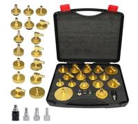 LUTIFIX 20PCS Brake Bleeder Adapter Kit, Automotive Master Cylinder Brake Pressure Bleeder Kit with Quick Connector Brake Fluid Bleeding or Refilling for Most Vehicles