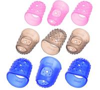 LUTIONS Large Medium Small Size Guitar Fingertip Protectors Silicone Finger Guards Finger Picks for Guitar Bass Ukulele Electric Guitar