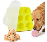 Lutitad 9-Cavity Silicone Freezer Dog Treat Mold with Lid for Woof Pupsicle & Power Chewer Pupsicle Large, Non-Stick Reusable Dog Treat Molds for Pupsicle Toy and Bonding Time